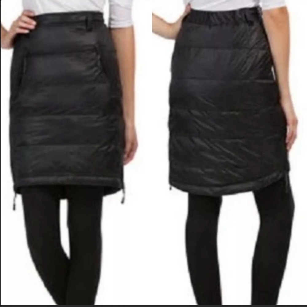 32 Degree Heat Ultra Light Down Quilted Snow Skirt Black Size Medium